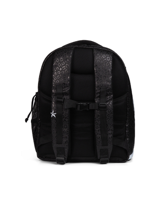 Leopard in Black Rebel Dream Bag Plus with White Zipper