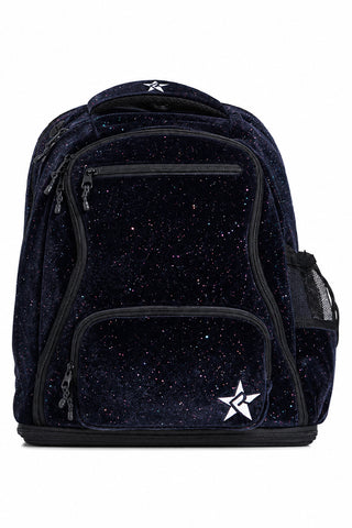 Velvet in Black Galaxy Sparkle Rebel Dream Bag Plus with Black Zipper