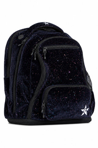 Velvet in Black Galaxy Sparkle Rebel Dream Bag Plus with Black Zipper