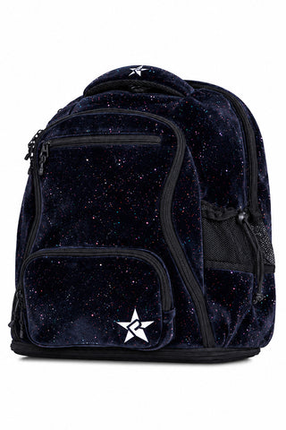 Velvet in Black Galaxy Sparkle Rebel Dream Bag Plus with Black Zipper