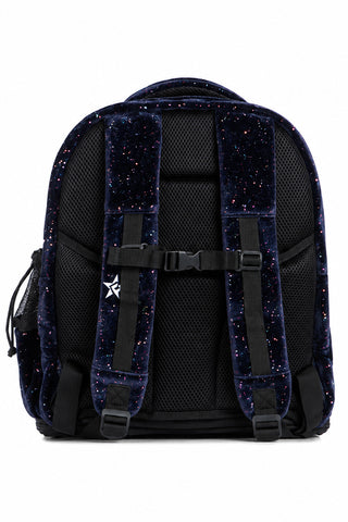 Velvet in Black Galaxy Sparkle Rebel Dream Bag Plus with Black Zipper