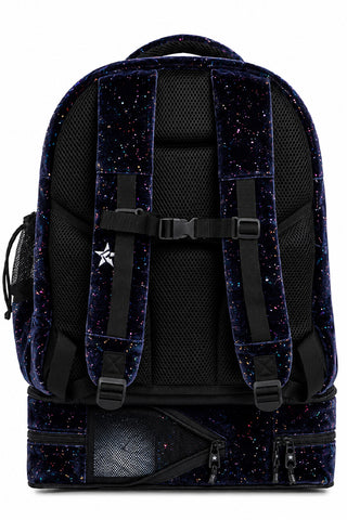 Velvet in Black Galaxy Sparkle Rebel Dream Bag Plus with Black Zipper