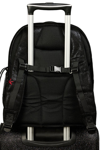 Faux Suede in Black Rebel Dream Bag Plus with Red Zipper