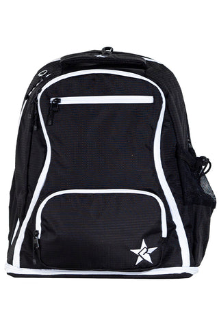 Strike in Black Rebel Dream Bag Plus with White Zipper