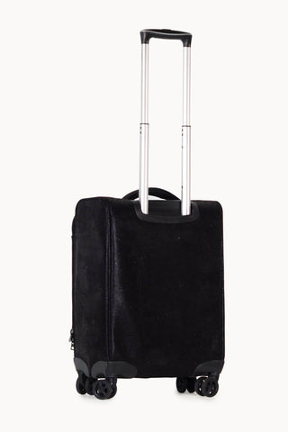 Faux Suede in Black Rebel Dream Luggage with Black Zipper