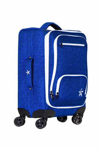 Royal Blue Rebel Dream Luggage with White Zipper