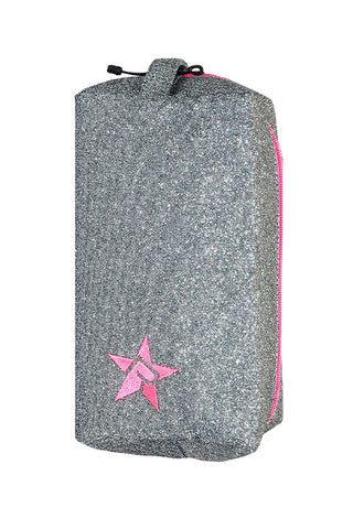 Moonstruck Rebel Makeup Bag with Pink Zipper