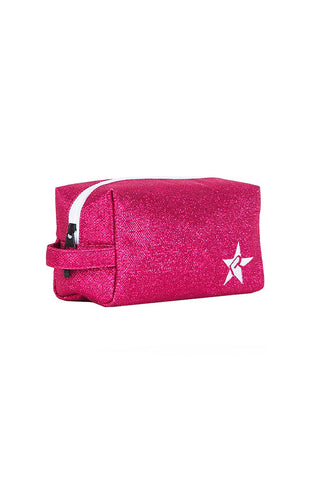 DiamondNet™ in Fuchsia Rebel Makeup Bag with White Zipper