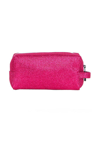 DiamondNet™ in Fuchsia Rebel Makeup Bag with White Zipper
