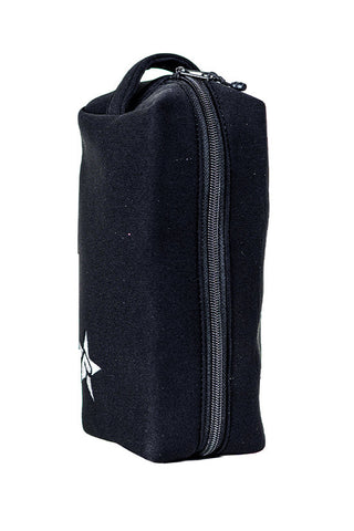 Neoprene in Black Rebel Makeup Bag with Black Zipper