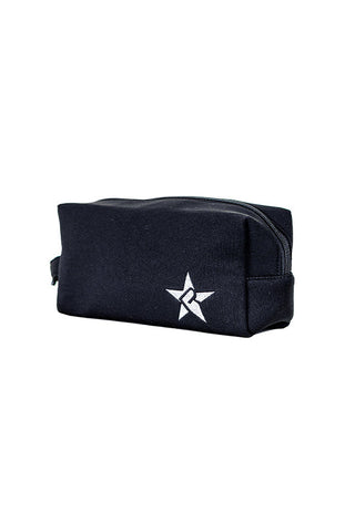 Neoprene in Black Rebel Makeup Bag with Black Zipper