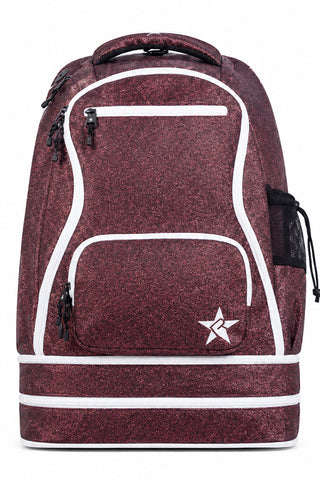 Maroon Rebel Dream Bag Plus With White Zipper