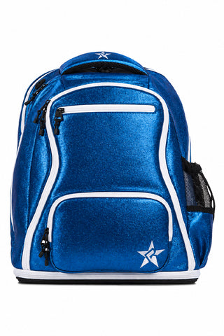 Faux Suede in Royal Blue Rebel Dream Bag Plus with White Zipper