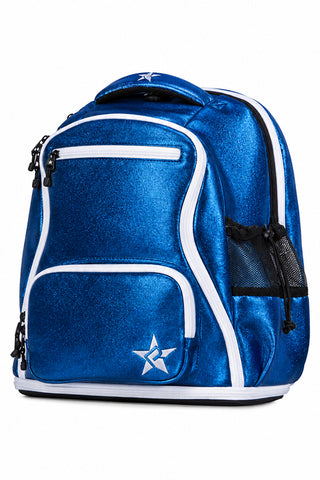 Faux Suede in Royal Blue Rebel Dream Bag Plus with White Zipper