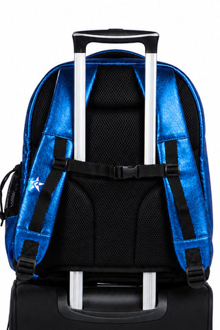 Faux Suede in Royal Blue Rebel Dream Bag Plus with White Zipper